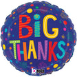 Foil Balloon Big Thanks Blue 18 Inch