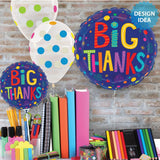 Foil Balloon Big Thanks Blue 18 Inch