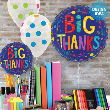Foil Balloon Big Thanks Blue 18 Inch