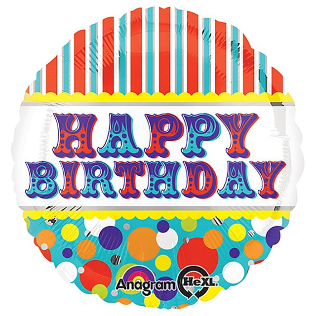 Foil Balloon 18 Inch Big Top Happy Birthday