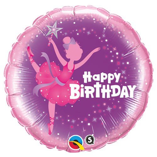 Birthday Ballerina Foil Balloon 18 Inch