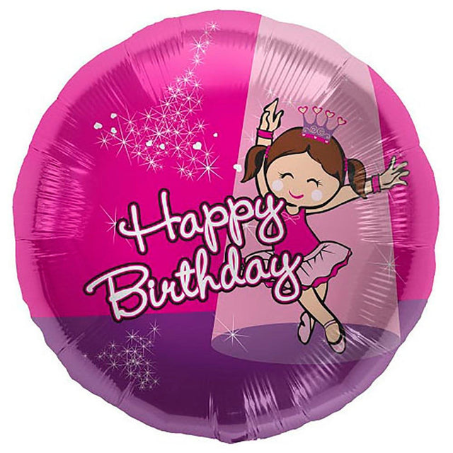 Birthday Ballerina Foil Balloon