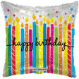 Foil Balloon Birthday Big Candles Holographic