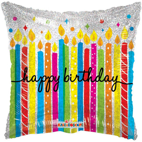 Foil Balloon Birthday Big Candles Holographic