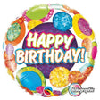 Birthday Foil Balloon 18 Inch Big Dots & Glitz