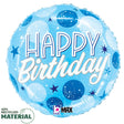Birthday Blue Sparkle Dots Foil Balloon