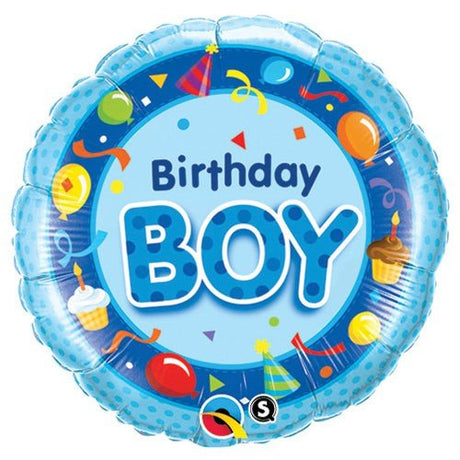 Birthday Boy Blue Foil Balloon