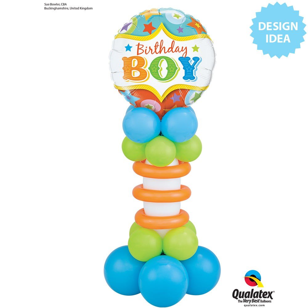Foil Balloon Birthday Boy Circus Stars 18 Inch