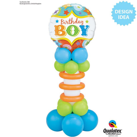 Foil Balloon Birthday Boy Circus Stars 18 Inch