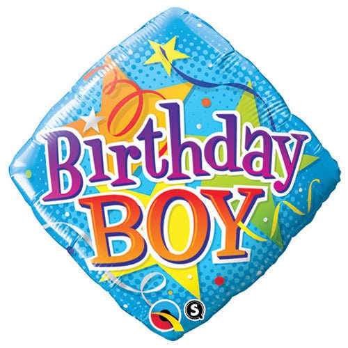 Birthday Boy Stars Foil Balloon