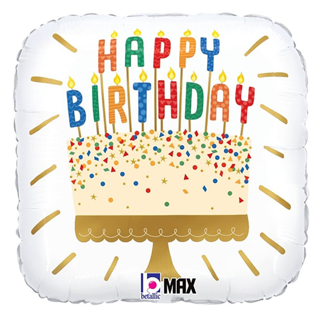 Birthday Cake Candles Foil Balloon 18 Inch