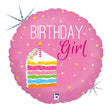 Foil Balloon Birthday Cake Girl 18 Inch