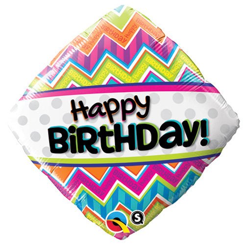 Birthday Chevron Patterns Foil Balloon