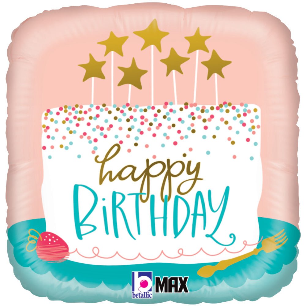 Birthday Confetti Cake Foil Balloon