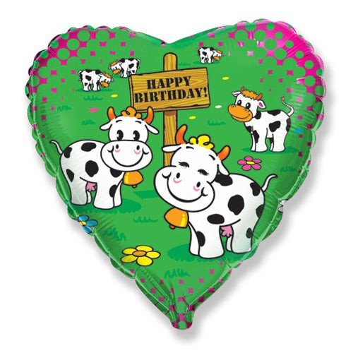 Foil Balloon Birthday Cows 18 Inch