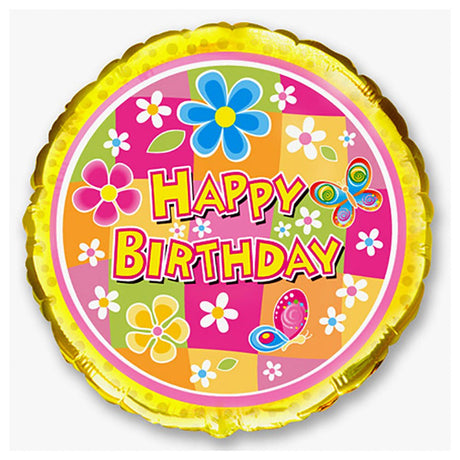Birthday Daisy Flowers Foil Balloon