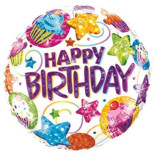 Birthday Foil Balloon 18 Inch Dazzling Sweets