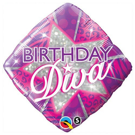 Foil Balloon Birthday Diva 18 Inch