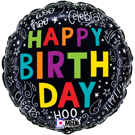 Birthday Doodles Foil Balloon