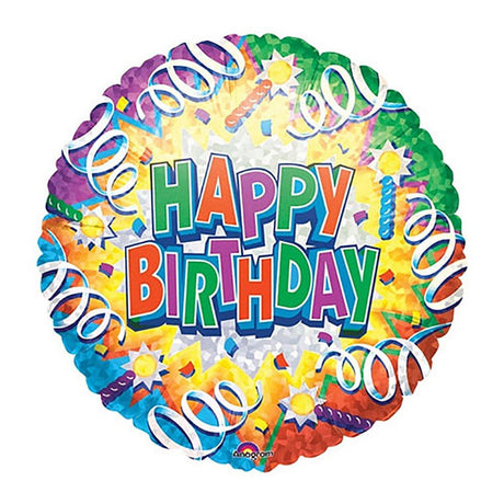 Birthday Explosion Foil Balloon 18 Inch