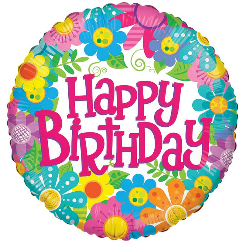 Foil Balloon Birthday Flowers 18 Inch