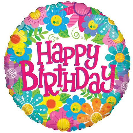 Foil Balloon Birthday Flowers 18 Inch