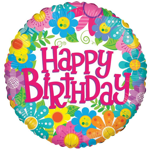Foil Balloon Birthday Flowers 18 Inch