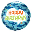 Foil Balloon Birthday Fun Sharks 18 Inch