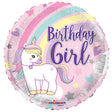Foil Balloon Birthday Girl Unicorn 18 Inch