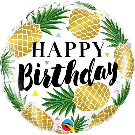 Foil Balloon Birthday Golden Pineapple 18 Inch