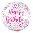 Birthday Hearts Plastic Balloon 18 Inch