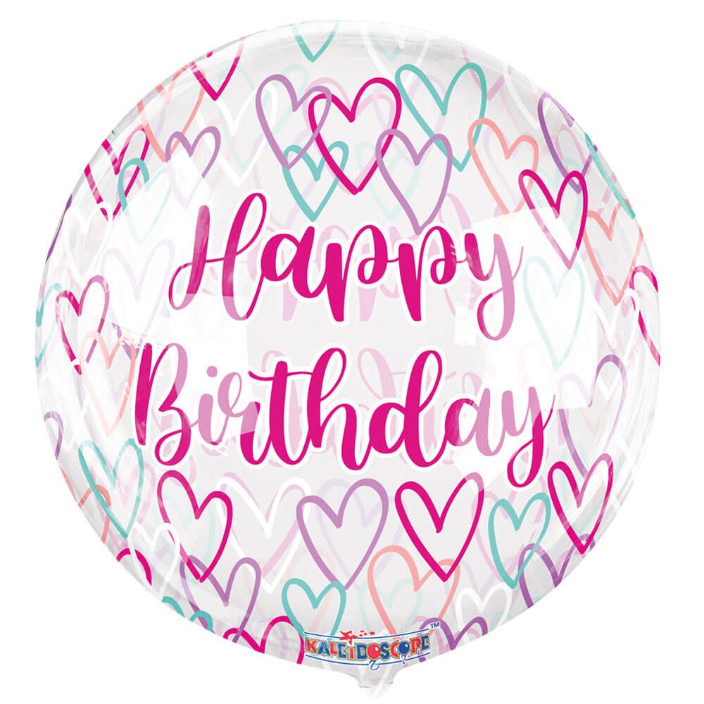 Birthday Hearts Plastic Balloon 18 Inch