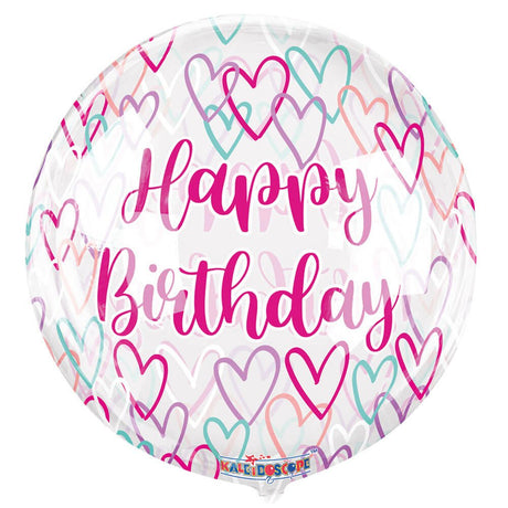 Birthday Hearts Plastic Balloon 18 Inch