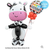 Foil Balloon Birthday Holstein Cow Pattern 18 Inch