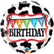 Foil Balloon Birthday Holstein Cow Pattern 18 Inch