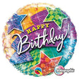 Birthday Foil Balloon Lightning Bolt & Stars