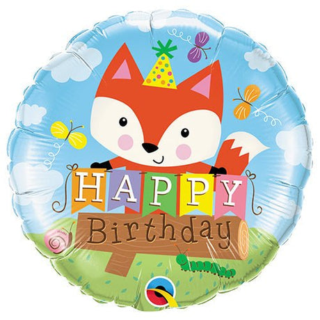 Birthday Party Fox Foil Balloon