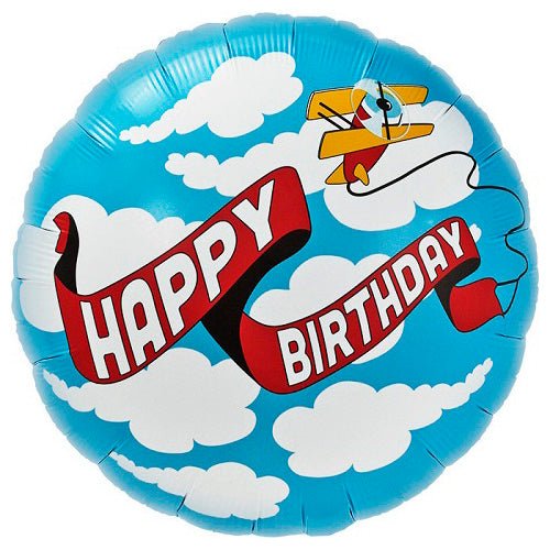 Foil Balloon Birthday Plane Banner