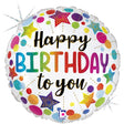 Birthday Foil Balloon Stars and Dots