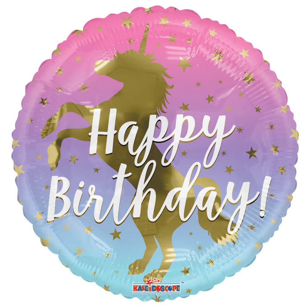 Foil Balloon Birthday Unicorn Silhouette
