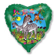 18 Inch Birthday Zebras Foil Balloon
