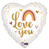 Foil Balloon Boho Love You 18 Inch