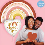 Foil Balloon Boho Love You 18 Inch