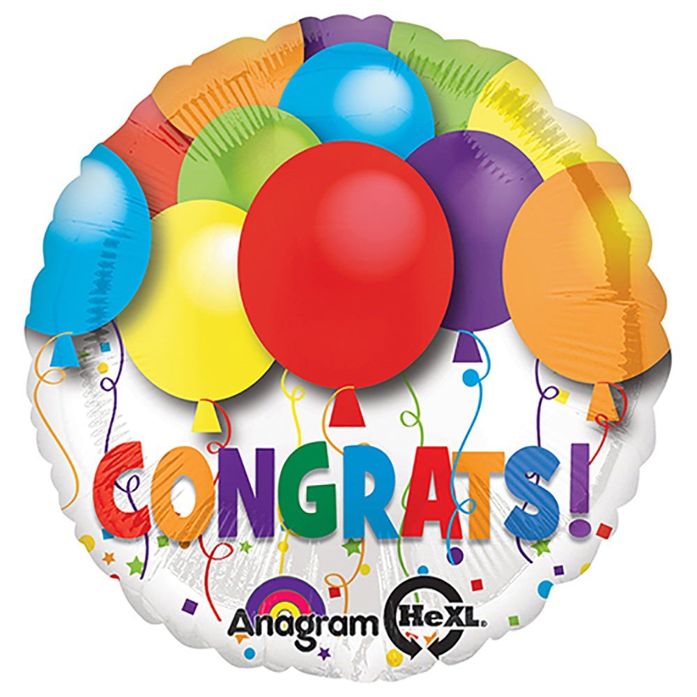 Foil Balloon Bold Congratulations 18 Inch
