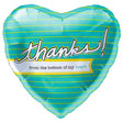 18 Inch Heart Thanks Foil Balloon
