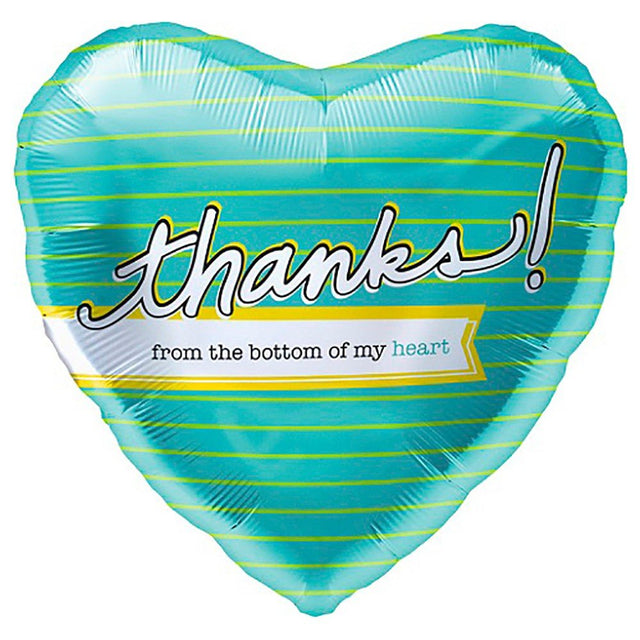 18 Inch Heart Thanks Foil Balloon