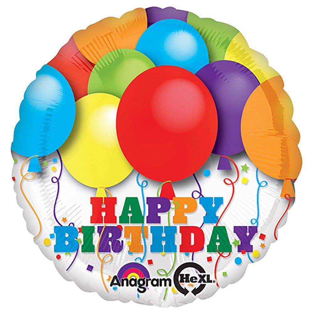 Birthday Foil Balloon 18 Inch Bright Balloons
