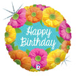 18 Inch Birthday Blooms Foil Balloon