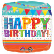 Birthday Foil Balloon 18 Inch Bright & Bold