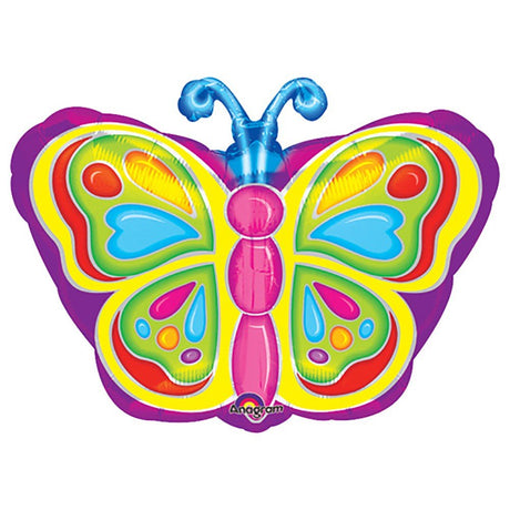 Butterfly Foil Balloon 18 Inch Bright Butterfly